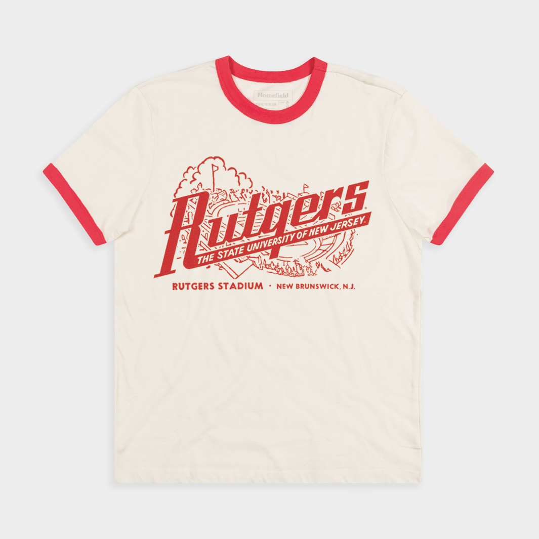 Rutgers Football Vintage 1951 Ticket Ringer Tee Hoodie, Sweatshirt | PureTeeCo.com