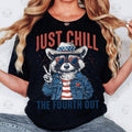 Raccoon Just Chill The Fourth Out Unisex Sweater, Retro America 4th of July Tee, Independence Day Unisex Style Shirt,...