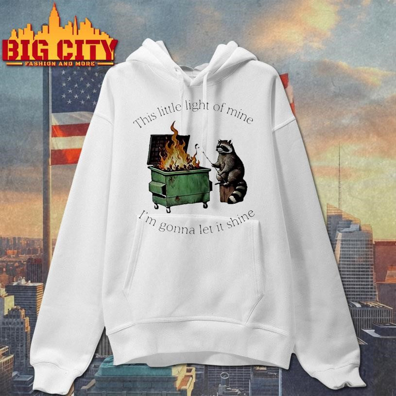 Raccoon This Little Light Of Mine Im Gonna Let It Shine Shirt