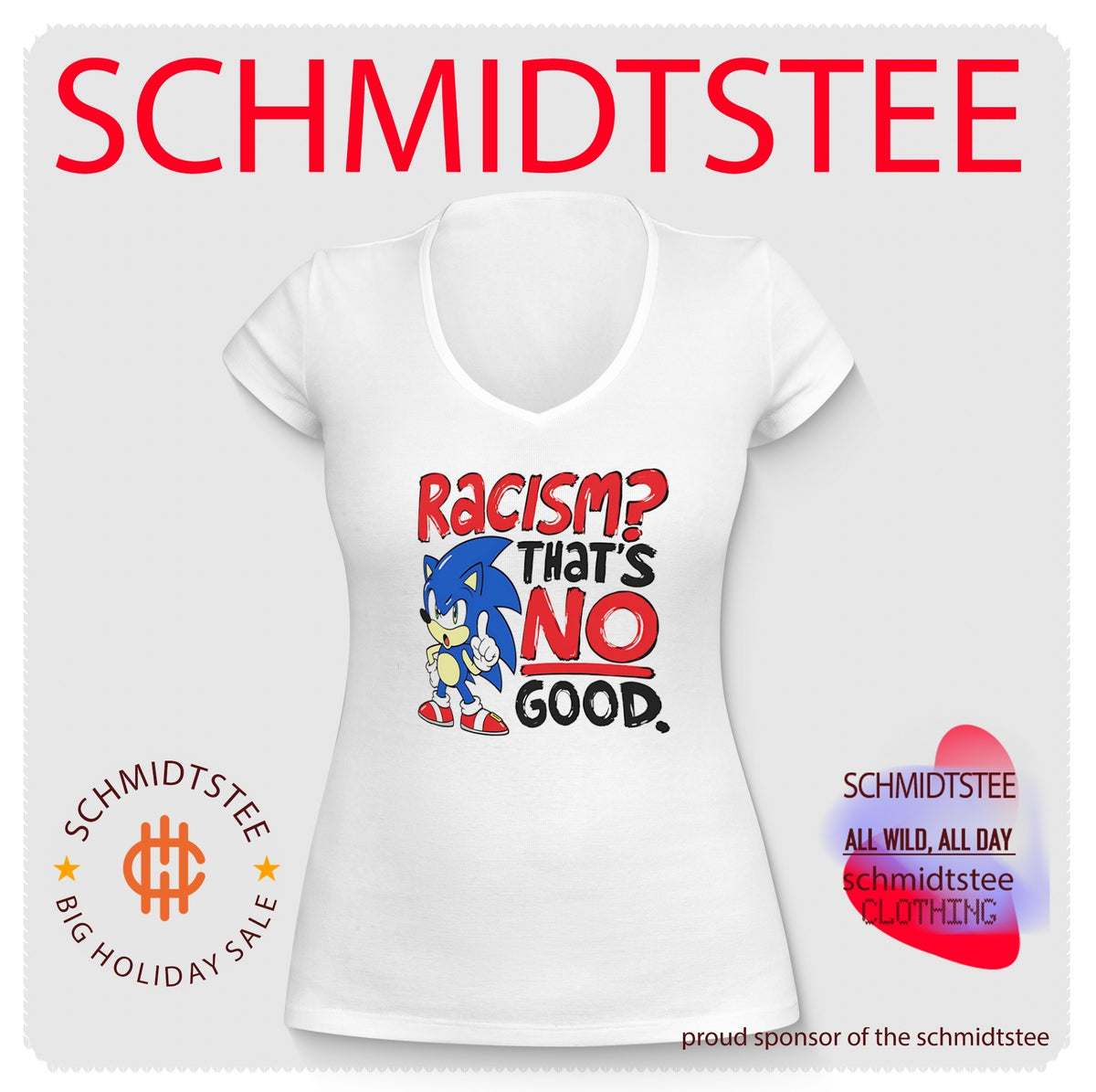 Racism That’s No Good Anti-Racism cartoon shirt