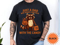 Racoon Dad Who Always Came Back With The Candy Halloween Tshirt, Racoon Mom Halloween Shirt, Spooky Dad Shit Tee,...