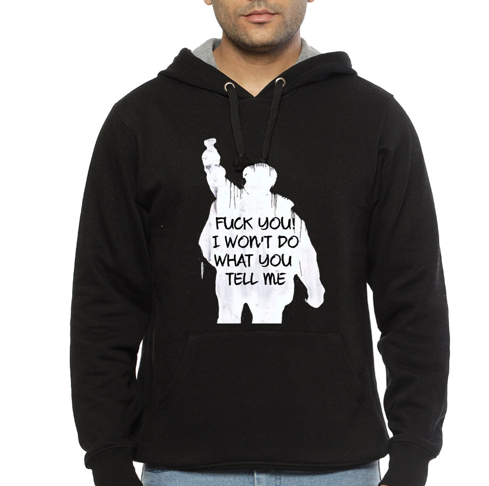 I Wont Do What You Tell Me Black Hoodie T-Shirts, Sweatshirt | PureTeeCo.com