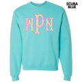 Rainbow Plaid Monogram Sweatshirt 'NLB' T-Shirts, Hoodie | PureTeeCo.com