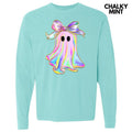 Rainbow Sparkle Ghost Long Sleeve Comfort Colors T-Shirt 'NLB' Hoodie, Sweatshirt | PureTeeCo.com