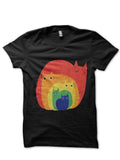 Rainbow Cats Black T-Shirt Hoodie, Sweatshirt | PureTeeCo.com