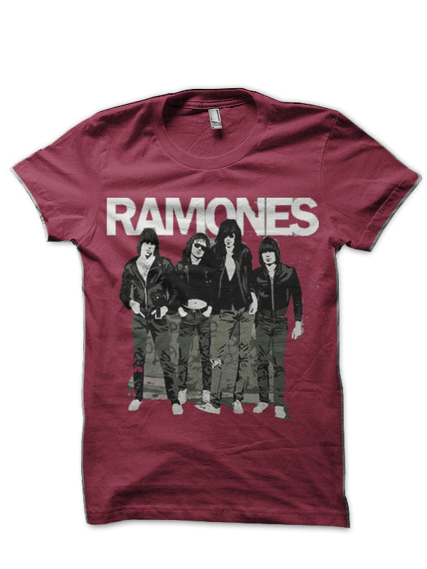 Ramones Maroon T-Shirt Hoodie, Sweatshirt | PureTeeCo.com