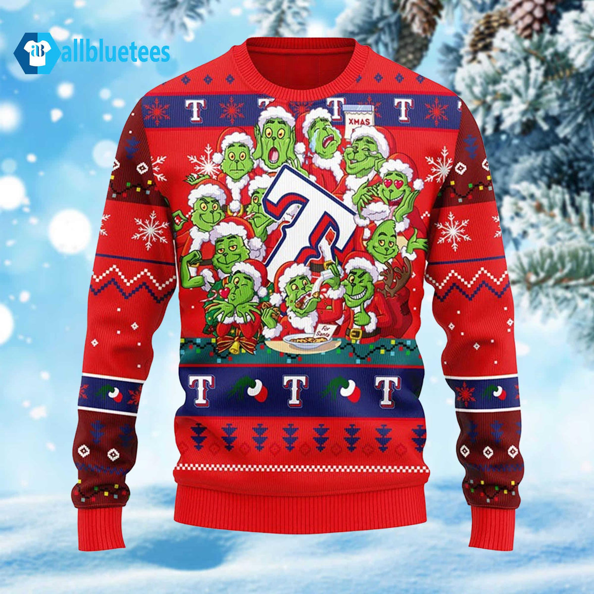 Rangers 12 Grnch Xmas Day Christmas Ugly Sweater
