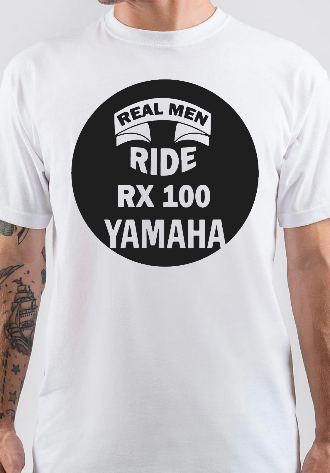 Real Men Ride Yamaha RX 100 T-Shirt Hoodie, Sweatshirt | PureTeeCo.com