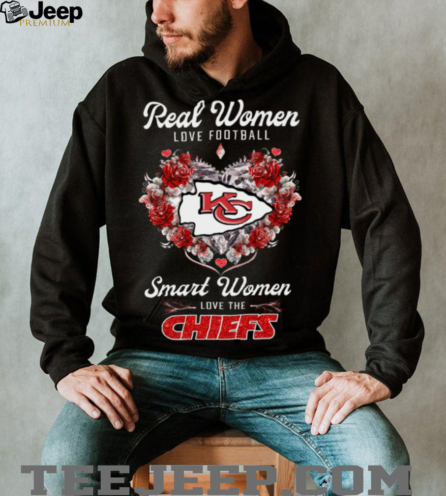 Real Women Love Football Smart Women Love The Kansas City Chiefs Flowers T Shirt