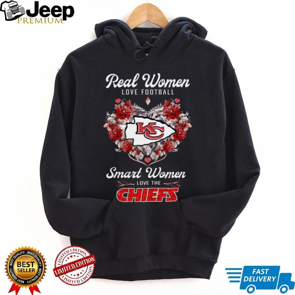 Real Women Love Football Smart Women Love The Kansas City Chiefs Flowers T Shirt