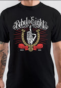 Rebel Eight Black T-Shirt Hoodie, Sweatshirt | PureTeeCo.com