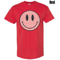 Red Gingham Happy Face Gildan Short Sleeve T-Shirt 'NLB' Hoodie, Sweatshirt | PureTeeCo.com