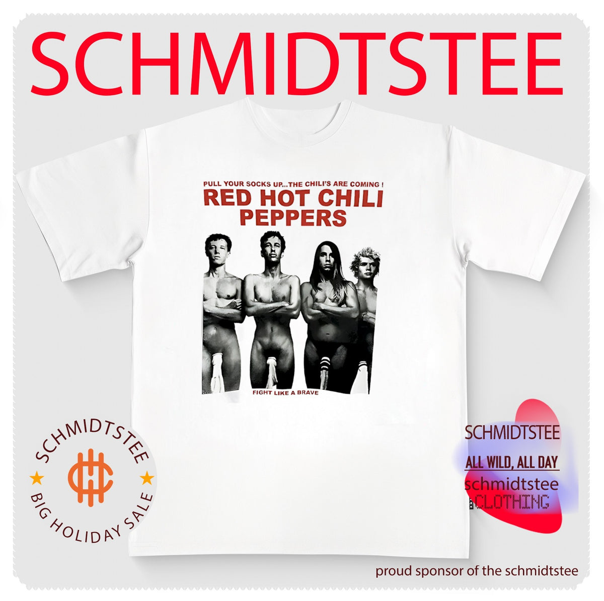 Red Hot Chili Peppers Fight Like A Brave Socks Photo Shirt