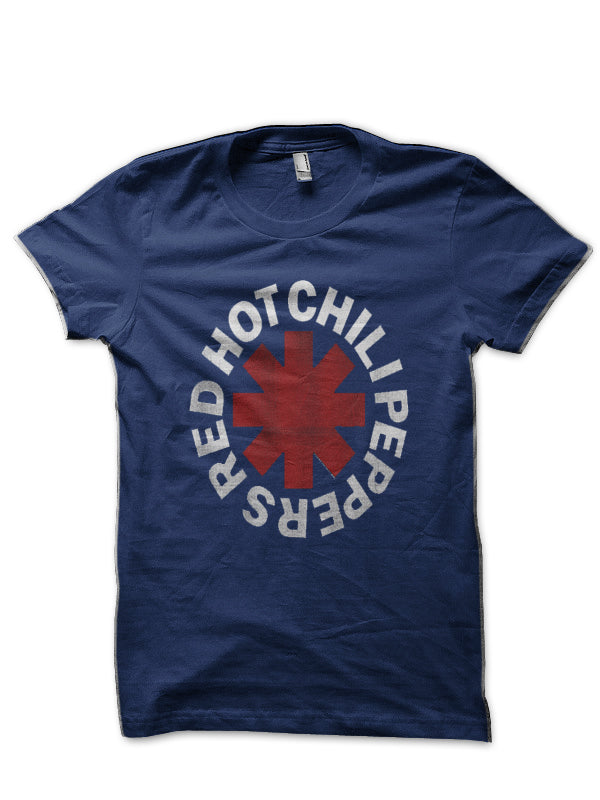 Red Hot Chili Peppers Navy Blue T-Shirt Hoodie, Sweatshirt | PureTeeCo.com