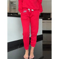 Red Initial Embroidered Sweatpants T-Shirts, Hoodie, Sweatshirt | PureTeeCo.com