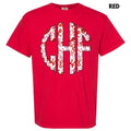 Red Ribbons Monogram Comfort Colors T-Shirt 'NLB' Hoodie, Sweatshirt | PureTeeCo.com