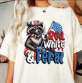 Red White And Feral Funny USA Shirt, Funny Raccoon Shirt Hoodie, Sweatshirt | PureTeeCo.com
