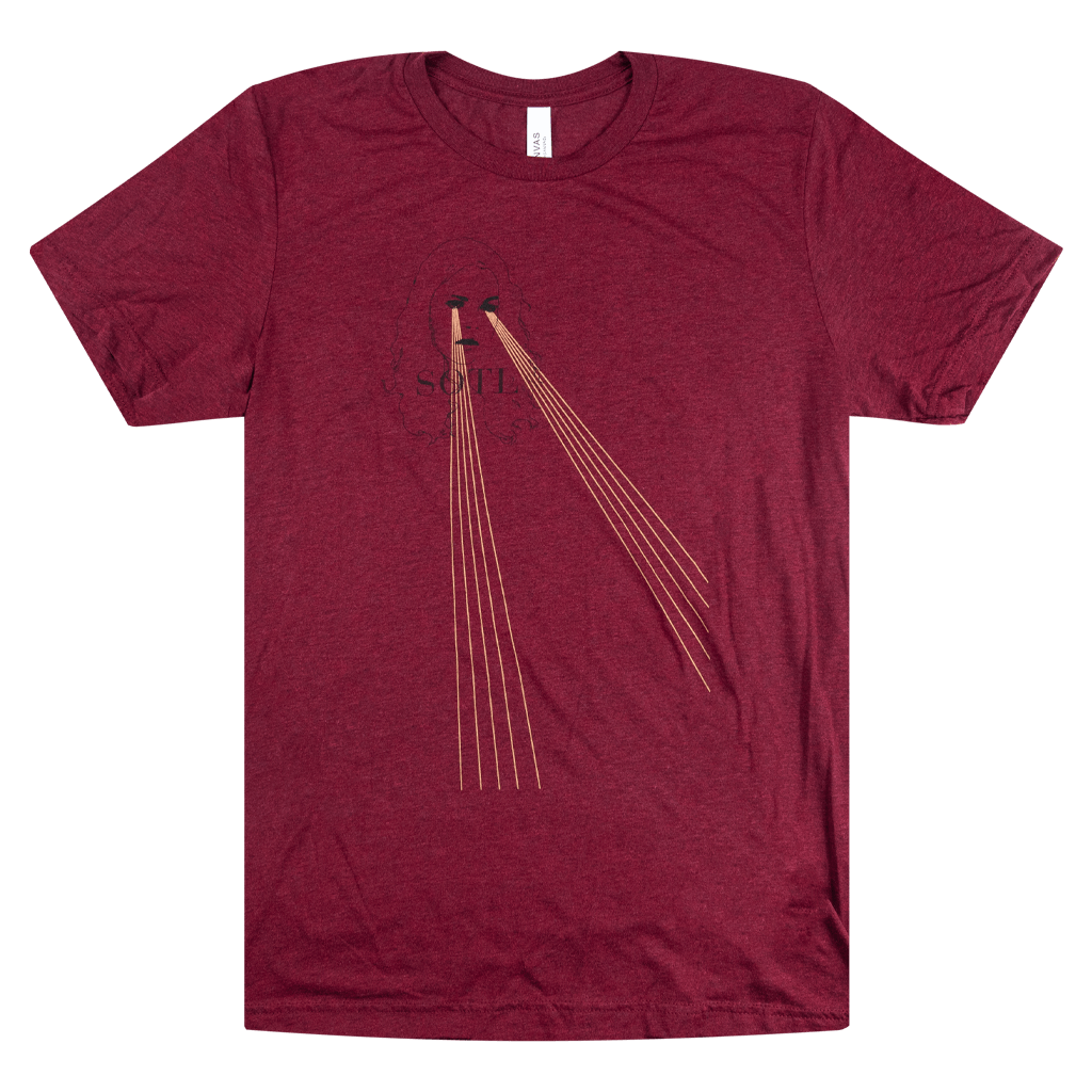 Eye Beams Cardinal Red T-Shirt Hoodie, Sweatshirt | PureTeeCo.com (Image 1)