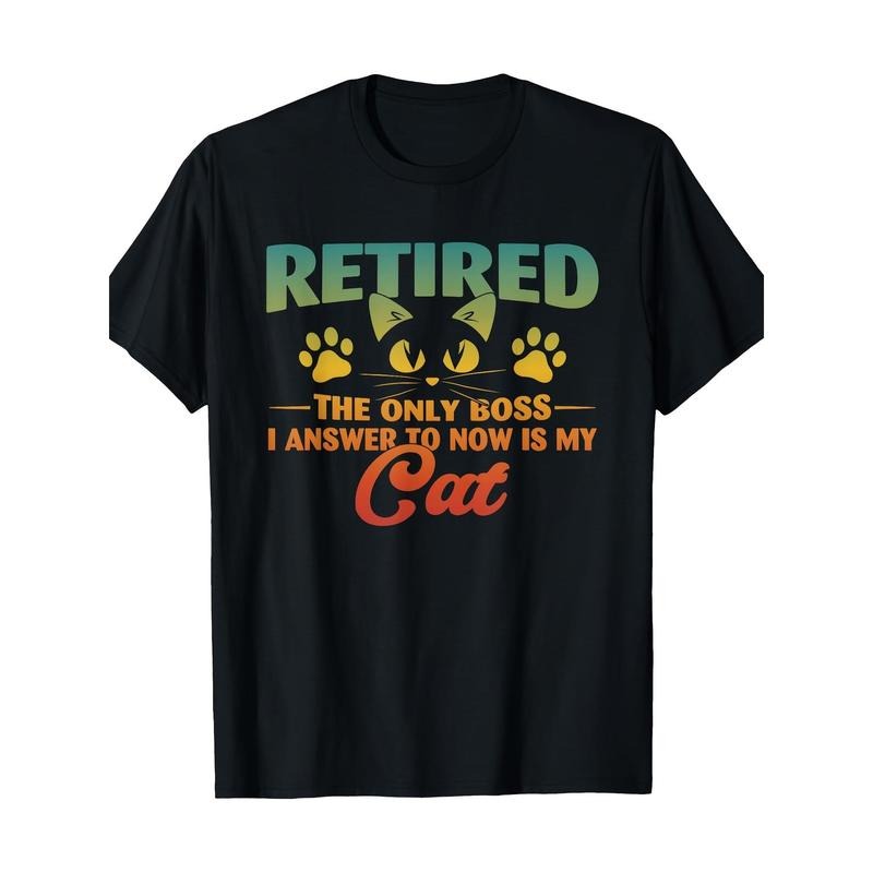 Retired Cat Funny Retirement 2024 Decoration Men Women T-Shirt 100%cotton Made in USA Hoodie, Sweatshirt | PureTeeCo.com