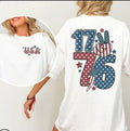 Retro 1776 Shirt, Patriotic 4th of July Shirt, USA EST Independence Day T-Shirt Hoodie, Sweatshirt | PureTeeCo.com