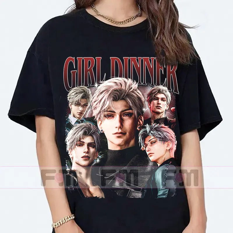 Retro 90's Girl Dinner Sylus Shirt, Sylus Love and Deepspace Fan Tee Graphic T-Shirt, Gift For Women and Man Unisex...