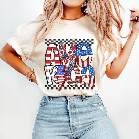 Retro America T-Shirt-sweatshirt-hoodie, 4th of July T-Shirt, Independence day T-Shirt, USA T-Shirt, American Flag T-Shirt, tshirt hot trend 2025