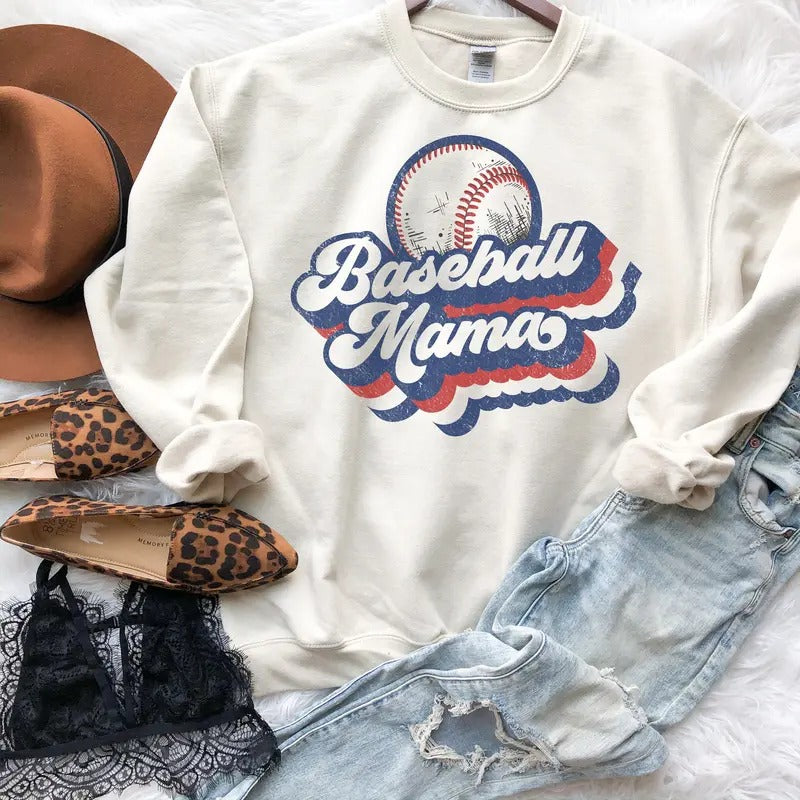 Retro Baseball Mama Sweatshirt Baseball Mama Sweatshirt Retro Baseball Mama Hoodie Baseball Mama Hoodie Retro Baseball...