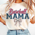 Retro Baseball Mama T-Shirt, Baseball Coquette Bow T-Shirt, Baseball Mom T-Shirt, Game Day , Retro Baseball Coquette Bow...