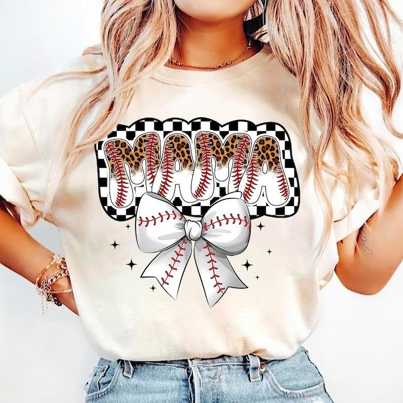 Retro Baseball Mama, Baseball Mama, Baseball Coquette, Game Day Baseball Bow, Checker Baseball, Baseball Mom Tshirt...