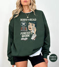 Retro Born To Read T-Shirt, Forced To Work, Funny Bookish Tee, Gift For Book Reader, Bookclub Apparel, Smut Romance...