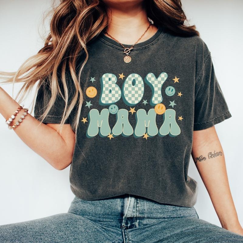Retro Boy Mama Shirt, Mother's Day Gifts For Boy Mama, New Boy Mama Gifts, Mom Of Boys, Mama Shirts, Mom Life Shirt Mama...
