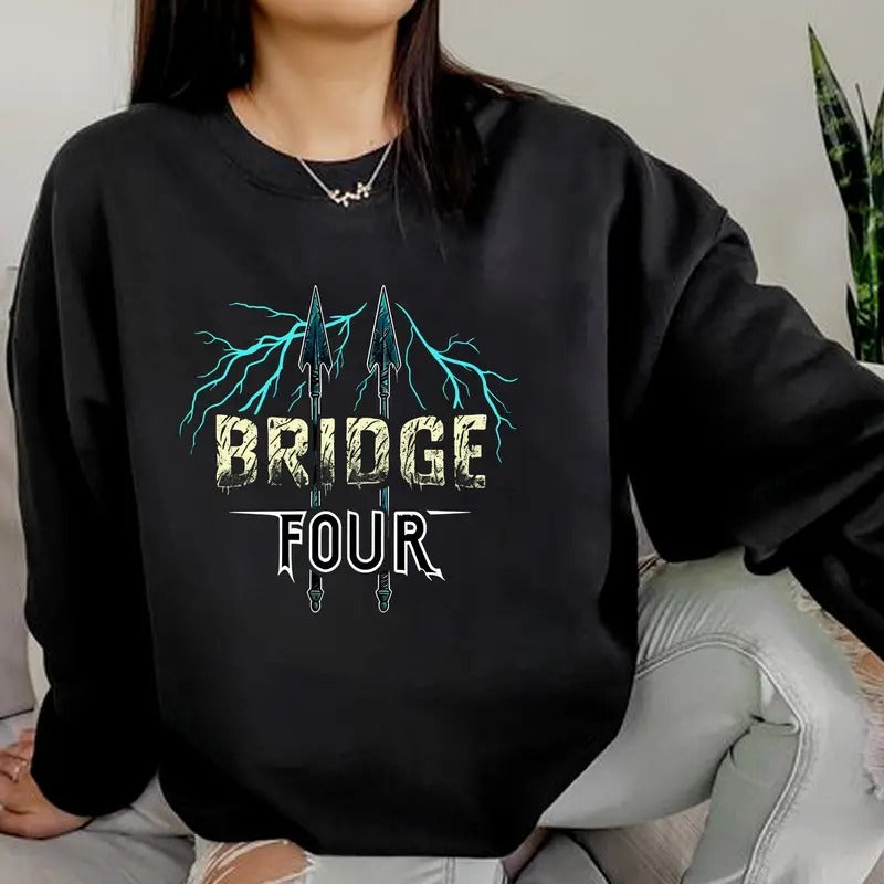Retro Bridge Four T-Shirt, Stormlight Archive Sweatshirt,  Vintage Bookish Shirt, Magical Book Tee Shirt, Gift For...