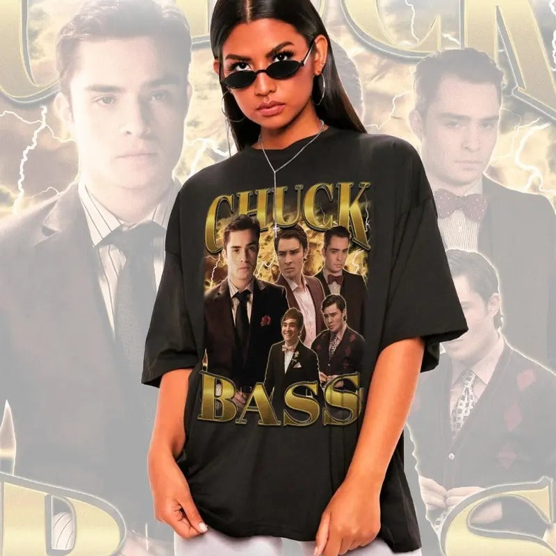 Retro Chuck Bass Shirt -Chuck Bass Gossip Girl Shirt,Chuck Bass Tshirt,Chuck Bass T-shirt