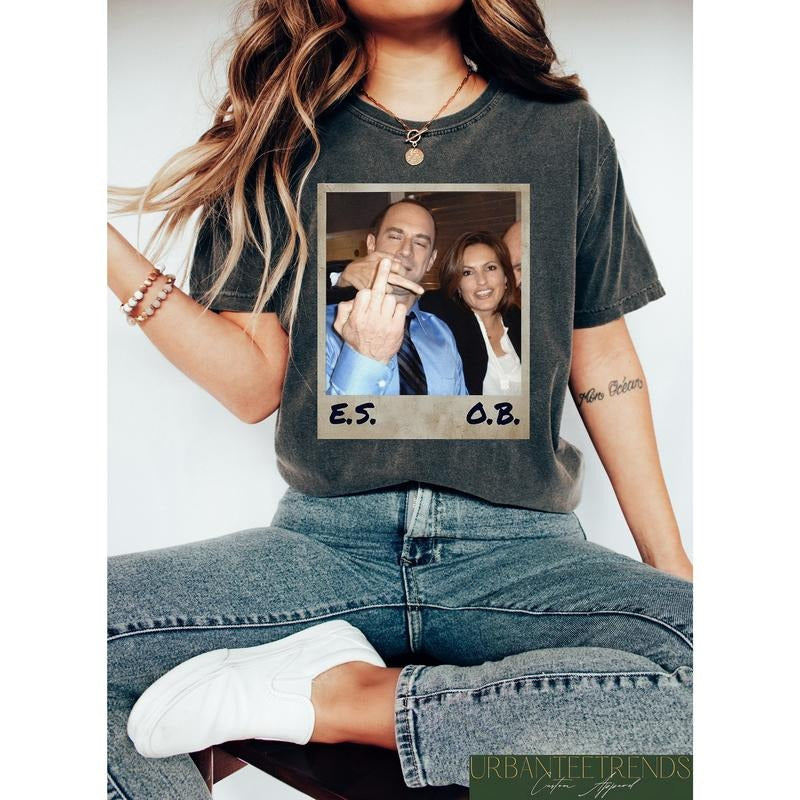 Retro Comfort Elliot Stabler And Olivia Benson Shirt, Elliot And Olivia Tshirt, Law And Order SVU Tee, 90s Graphic Tee,...