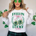 Retro Coquette St Patrick's Day Coquette St Patty's Day Lucky Shamrock St Patricks Coquette Lucky Charm Irish T-Shirts,...