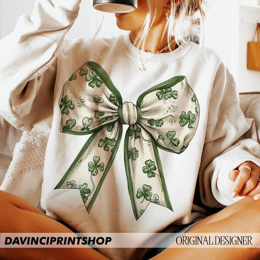 Retro Coquette St Patrick's Day Coquette St Patty's Day St Patricks Coquette Irish Lucky Green Bow Shamrock