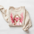 Retro Cupid Valentine's Day Sweatshirt, Cute Valentines Day Shirt, Funny College Sweatshirt, Love Crewneck Sweatshirt,...
