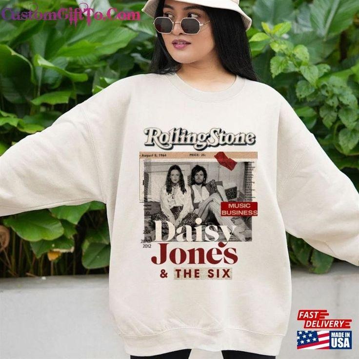 Retro Daisy Jones And The Six Sweatshirt Aurora World Tour Band Sweatshirt T-Shirts, Hoodie | PureTeeCo.com