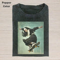 Retro Funny Vintage Graphic Tee, Nun Skateboarding T-Shirt, Unisex Meme Cringe Funny Dumb Shirt, Menswear Womenswear...