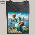 Retro Funny Vintage Tee, Statue of Liberty T-Shirt, Graphic Tee, Unisex Meme Cringe Funny Dumb Shirt, Menswear Womenswear...