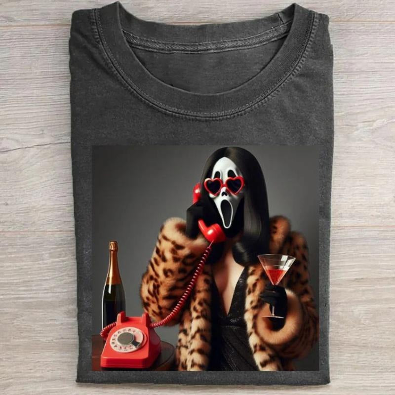 Retro Ghostfacee Funny T-shirt, Funny shirt,  Vintage tee, Womenswear Top Crewneck Hoodie, Sweatshirt | PureTeeCo.com