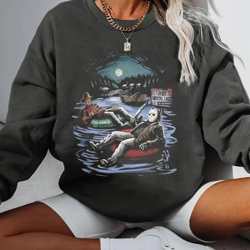 Retro Halloween Movie Sweatshirt, Scream Sweatshirt, Movies Characters Shirt, Halloween Sweatshirt, Funny Halloween...