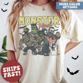 Retro Halloween Shirt, Vintage Halloween Costume, Trendy Ghost Monster T-Shirt, Fall Season Hoodie, Sweatshirt