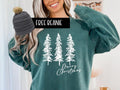 Retro Inspired Merry Christmas Trees Sweatshirt T-Shirts, Hoodie | PureTeeCo.com