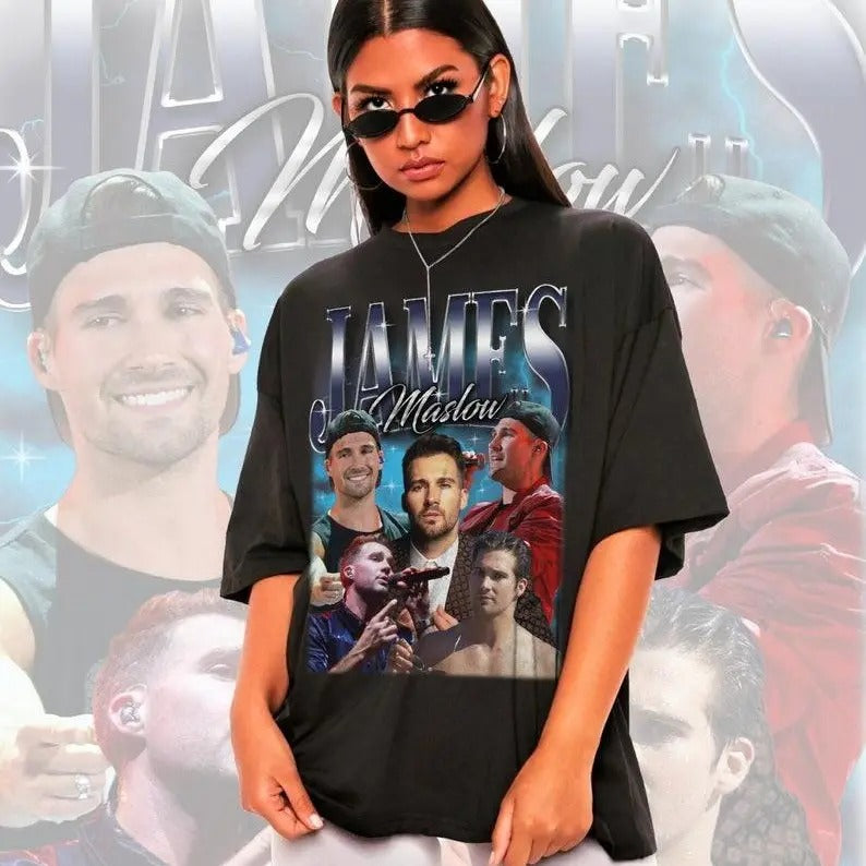 Retro James Maslow Shirt -James Maslow Tshirt,James Maslow T-shirt,James Maslow T shirt,Big Time Rush Tour T-shirt,Big...