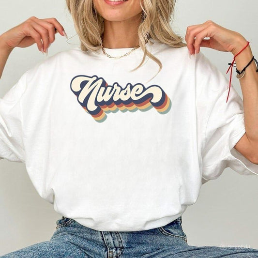 Retro Nurse Shirts, RN Shirts, Nurses Superhero, Nurse Week, Shirt For Woman, Nursing Shirt, Nursing School Tee,RN Leopard Nurse Shirt