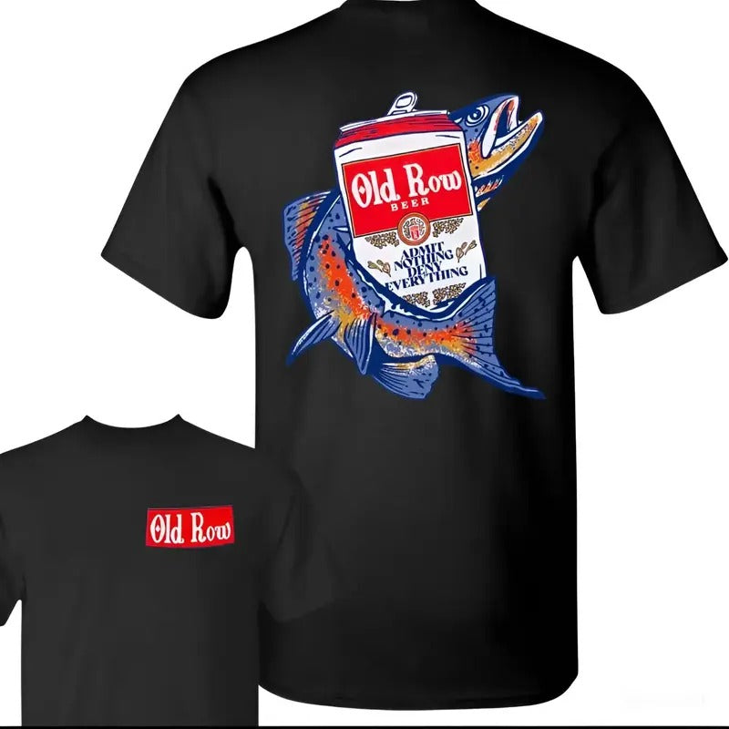 Retro Old Row Beer T-Shirt, Fishing with Beer Shirt, Funny Summer Tee, For Men, For Women Sweatshirt, Hoodie, Comfort Colors