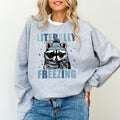 Retro Raccoon Freezing Sweatshirt, I'm Freaking Cold Sweater, Literally Freezing Crewneck, Winter Clothing Gifts, Always...