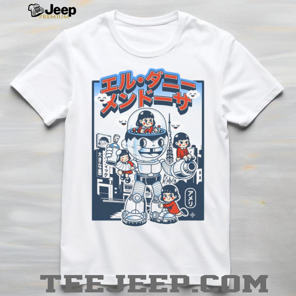 Retro Robot Mecha Anime Girls Urban T Shirt