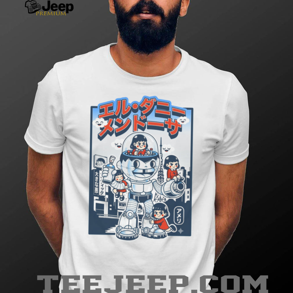 Retro Robot Mecha Anime Girls Urban T Shirt
